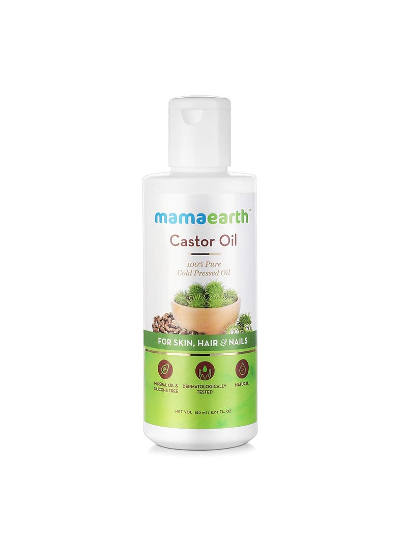 Mamaearth Mamaearth Castor Oil  Cold Pressed Oil for Eyebrow  Eyelash Growth  Organic  Natural Oil for Hair Growth Radiant Skin  Strong Nails  507 Fl Oz 150ml 