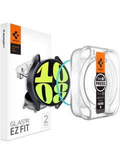 Spigen Glastr Ez Fit Samsung Galaxy Watch 6 (44mm) Screen Protector [2 Pack] Tempered Glass with Auto Align Install Kit  - Image 1