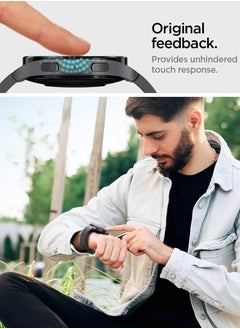 Spigen Glastr Ez Fit Samsung Galaxy Watch 6 (44mm) Screen Protector [2 Pack] Tempered Glass with Auto Align Install Kit  - Image 4