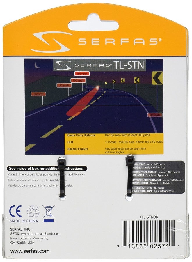 Serfas TL-ST Seat Stay LED Bike Taillight Black - Image 2