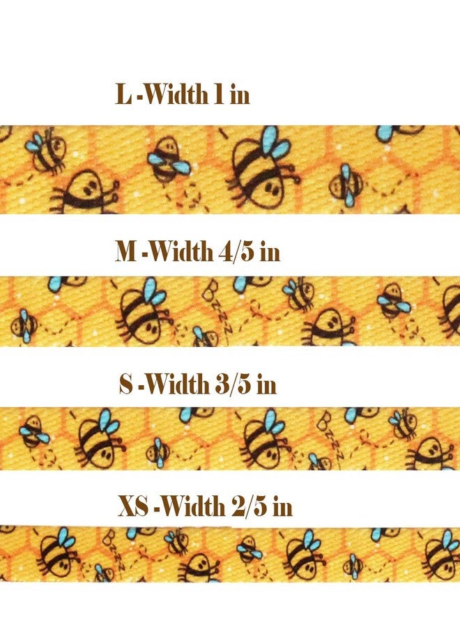 كيوكيو بيتس طقم سرج ومقود للكلاب من QQPETS، قابل للتعديل، شديد التحمل، لا يسبب الشد، مناسب للكلاب الصغيرة والمتوسطة والكبيرة، مزود بمشبك خلفي مضاد للالتواء، مثالي للمشي (مقاس XS (محيط الصدر 12-18 بوصة)، لون أصفر بنقشة النحلة). - Image 5