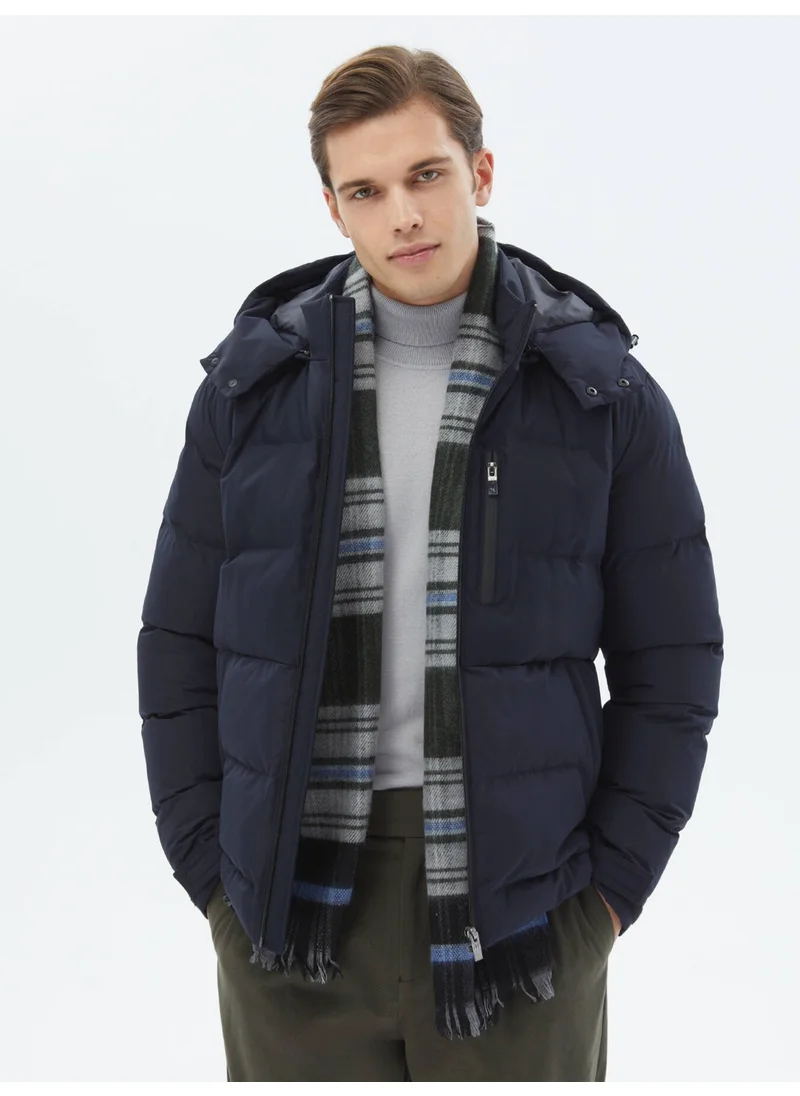 كيب Navy Blue Woven Coat