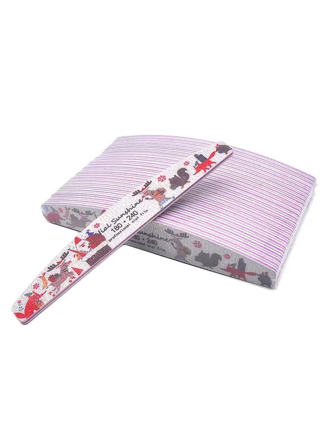 5 PCs 100 180 Grit Christmas Santa Claus Nail Files Manicure Set Salon Tools - Image 5
