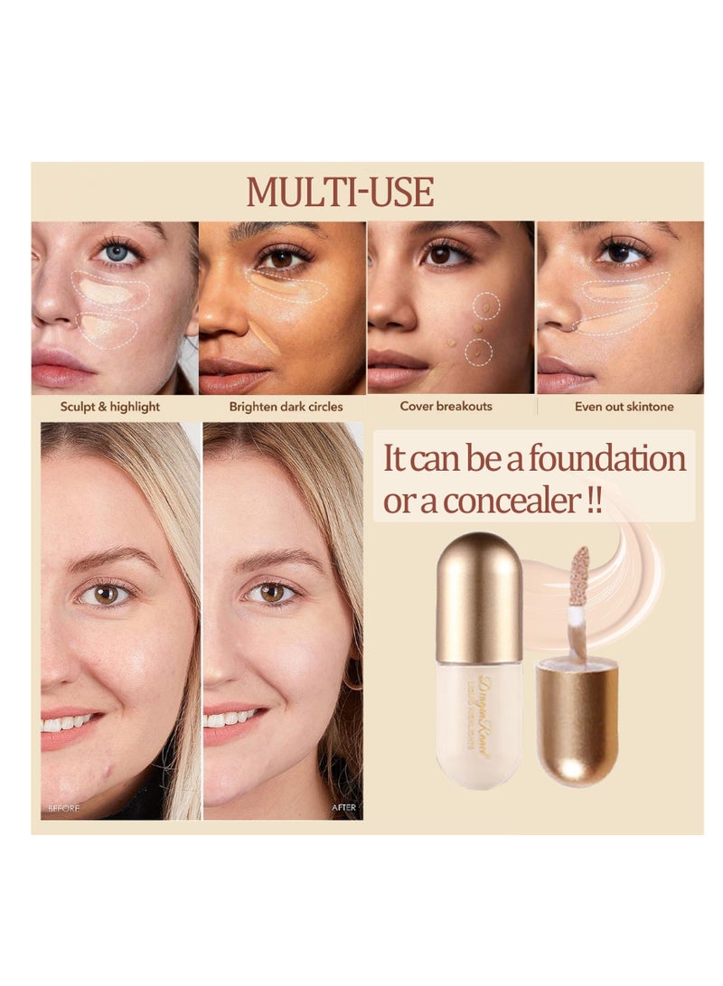 SYOSI 3 Pack Bronzer Contour & Highlighter & Concealer Makeup Set Highly Pigmented Long Lasting Bronzer Contour Wand Waterproof Smooth Natural Highlighters Concealer Bronzer Makeup Gift For Women - Image 3