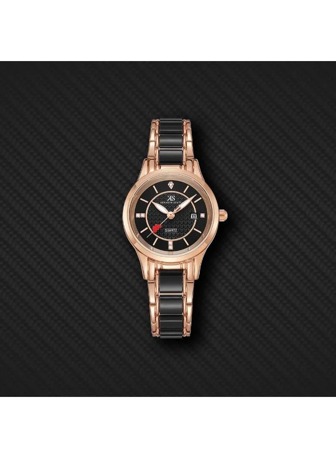 Kenneth Scott Black Women's Ceramic + Metal Analog Watch K23517-RCBB - 30 mm for Women | Best Price UAE
