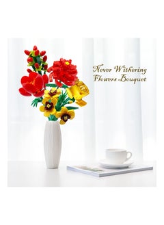Y&D Flower Building Kit for Adults, Bouquet Block Set, Artificial Flowers Toy Set Gifts/ Home Decor, Botanical Collection Not Compatible with Lego  - Image 4