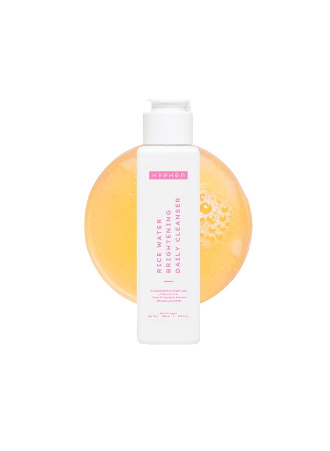 Hyphen 10% Rice Water Brightening Face Wash | Daily Face Cleanser for Women and Men | Brightens Skin | Removes Dirt & Impurities | Face Care, Gentle Facewash, Non-drying, Fragrance Free Formula | Skin Care Products | Suitable for All Skin Types - 100 ml - Image 1