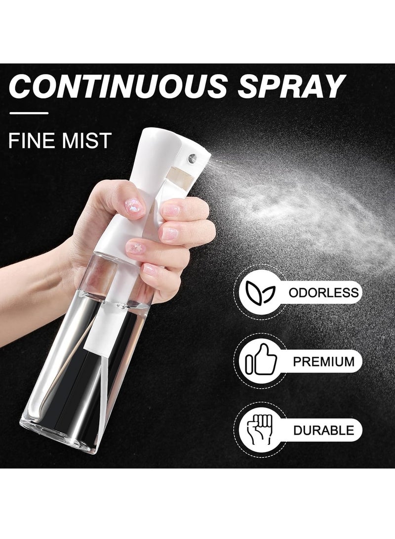Continuous Spray Bottle Plastic Empty Hair Mist Sprayer Ultra Fine Water Mister for Hairstyling Cleaning Salons Plants Pet Care (10.1oz/300ml) Transparent  - Image 2