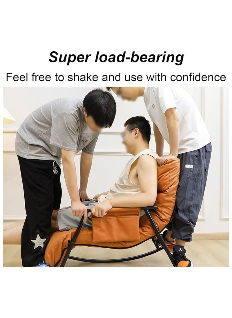Generic - Lazy Back Rocking Chair, Leisure Soft Recliner, Height Adjustable, With Storage Bag and Leg Supporter, Lazy Sofa Rocking Chair, Reclining and Sleeping, for Balcony, Home - Image 1