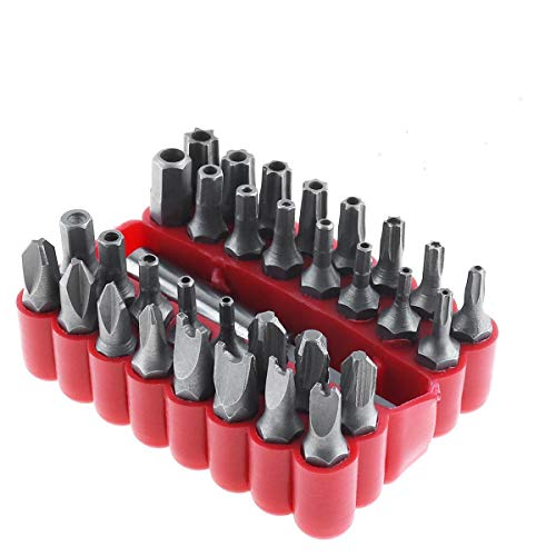 ChgImposs 33 Piece Screwdriver Bit Set, Security Screwdriver Tool Kit with Hex and Torx Special Batch Charging Drill Shaped - Image 1
