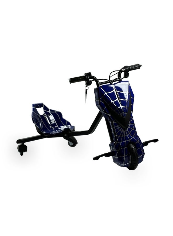 GOLD MANTIS Electric Drift Trike for Kids | 36V Battery-Powered 3-Wheel Ride-On Scooter, Blue Spider Design & 360° Spin - Image 2