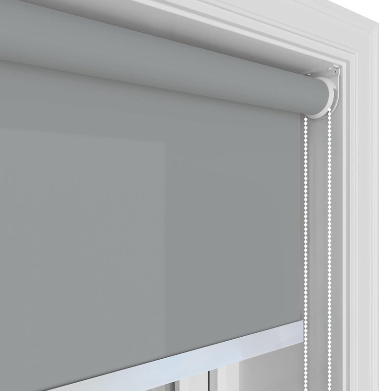 Colornest Roller Blinds for Windows 58 Inch W X 60 Inch L Light Filtering RollUp Shades Sun UV Protection for Home Office Grey Heavy Duty in 38 MM Pole - Image 2