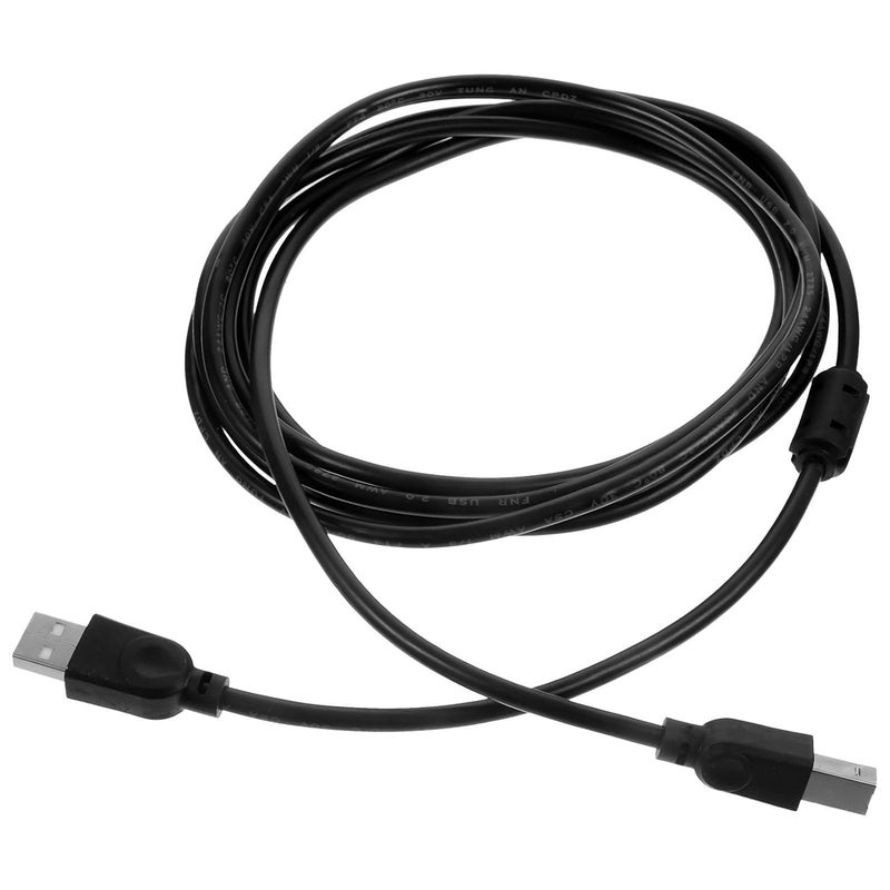 كابل طابعة USB 2.0 من Cabilock بطول 3 أمتار، كابل USB بديل لآلة التصوير والكمبيوتر، أسود، للاستخدام المكتبي والمنزلي - Image 1