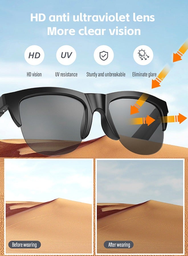 Smart Glasses, Polarized Bluetooth Sunglasses, Built-in Mic & Speakers, Voice Assistant, UVProtection Audio Sun Glass - Image 5