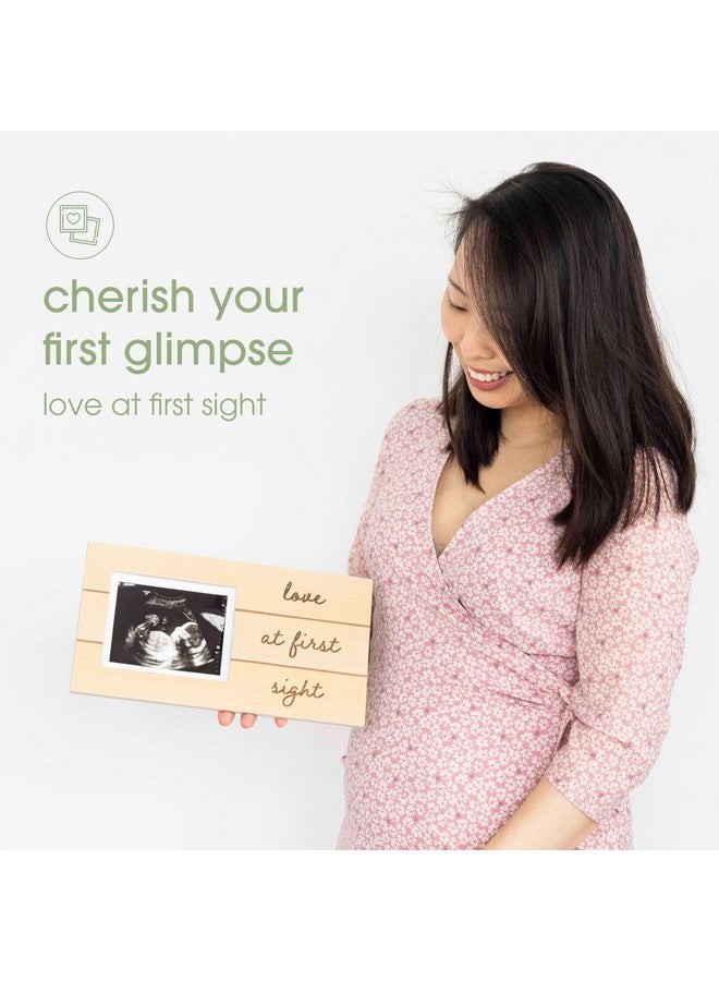 Pearhead Love At First Sight Wooden Sonogram Plaque Picture Frame, Ultrasound Pregnancy Announcement Frame, Ideal Nursery Decor and Gift for Mother's Day, Baby Shower, New And Expecting Mom - Image 3