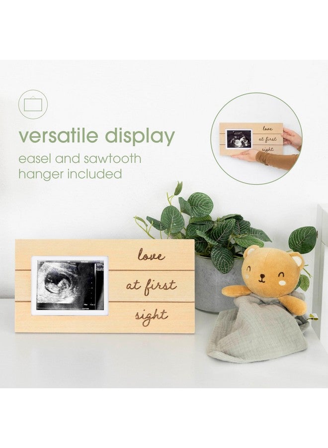 Pearhead Love At First Sight Wooden Sonogram Plaque Picture Frame, Ultrasound Pregnancy Announcement Frame, Ideal Nursery Decor and Gift for Mother's Day, Baby Shower, New And Expecting Mom - Image 2
