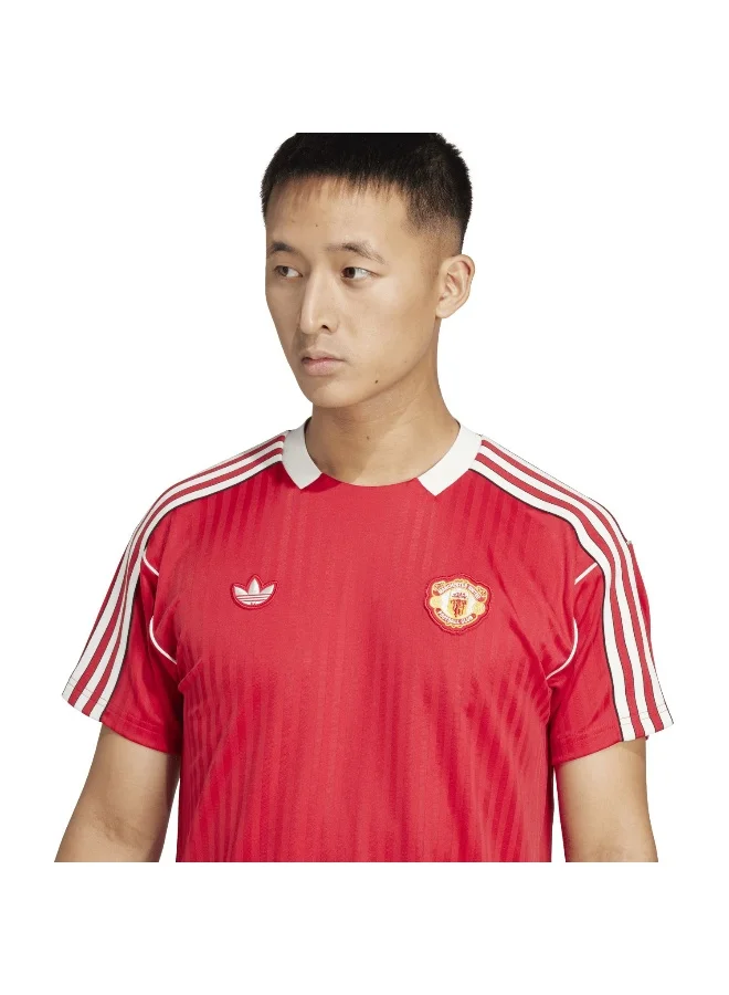 adidas قميص مانشستر يونايتد أيقونة أحمر للجنسين مقاس XS
