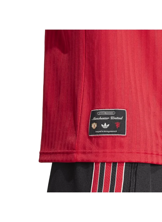 adidas قميص مانشستر يونايتد أيقونة أحمر للجنسين مقاس XS