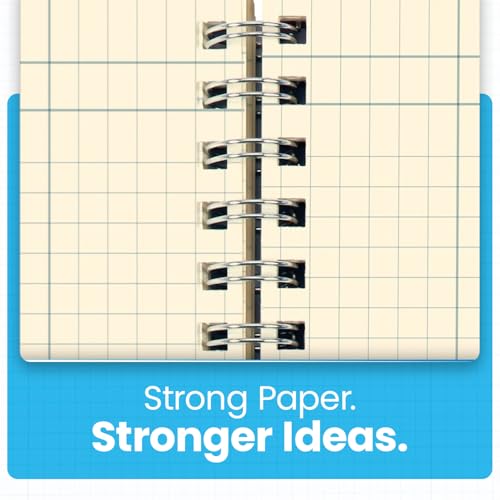 TOPS Computation Book, 11.75 x 9.5 Inches, Double Wire, 152 Numbered Pages, Quadrille Ruled, 76 Sheets, White, (35061), Composition - Image 3