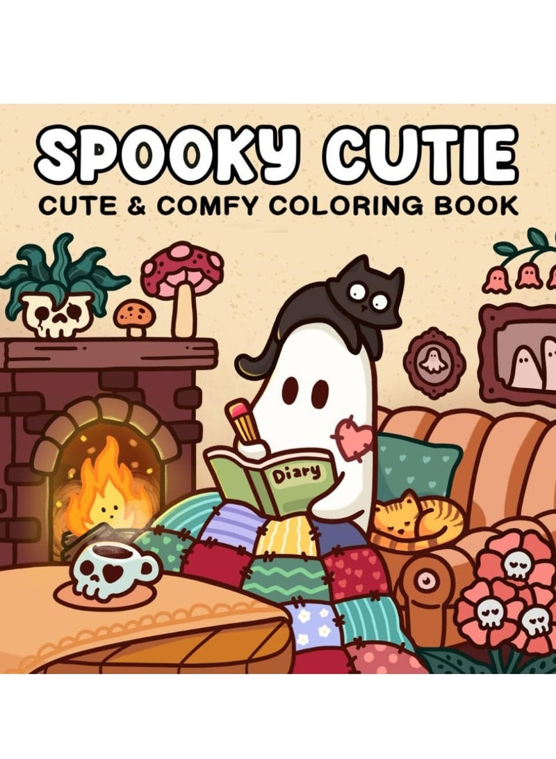 Spooky Cutie كتاب التلوين للبالغين والمراهقين مع مخلوقات مخيفة رائعة في لحظات صحية مريحة للاسترخاء - Image 1