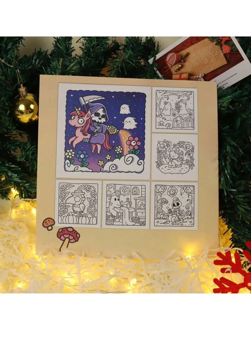 Spooky Cutie كتاب التلوين للبالغين والمراهقين مع مخلوقات مخيفة رائعة في لحظات صحية مريحة للاسترخاء - Image 5