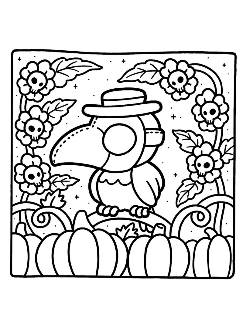 Spooky Cutie كتاب التلوين للبالغين والمراهقين مع مخلوقات مخيفة رائعة في لحظات صحية مريحة للاسترخاء - Image 4