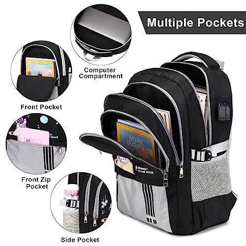 ACESAK Backpack for Boys - Boy Backpack Schoolbag for Boys Kids Teens Girls Elementary Middle School Bags, Waterproof Lightweight Kids Bookbag Backpacks Casual Daypack with Lunch Bag Set - Image 3