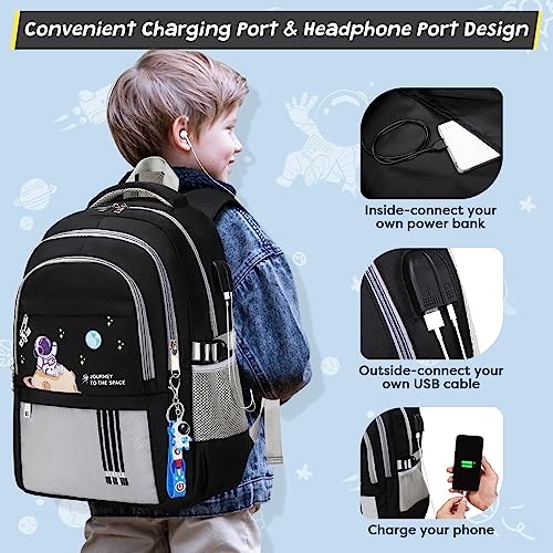 ACESAK Backpack for Boys - Boy Backpack Schoolbag for Boys Kids Teens Girls Elementary Middle School Bags, Waterproof Lightweight Kids Bookbag Backpacks Casual Daypack with Lunch Bag Set - Image 4