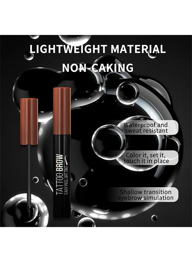 ICVC Tattoo Brow Easy Peel Off Tint,3 Days Peel Off Tint Tattoo Eyebrow Gel Enriched with Royal Jelly and Aloe Vera Waterproof and Smudge proof Peel Off Tint Natural Black #01 - Image 4