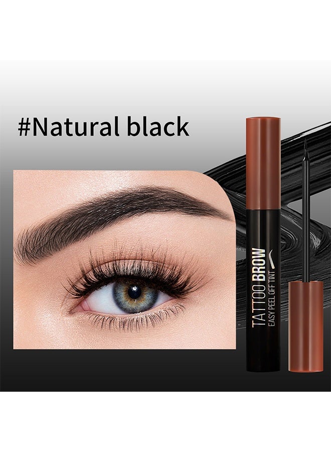ICVC Tattoo Brow Easy Peel Off Tint,3 Days Peel Off Tint Tattoo Eyebrow Gel Enriched with Royal Jelly and Aloe Vera Waterproof and Smudge proof Peel Off Tint Natural Black #01 - Image 2