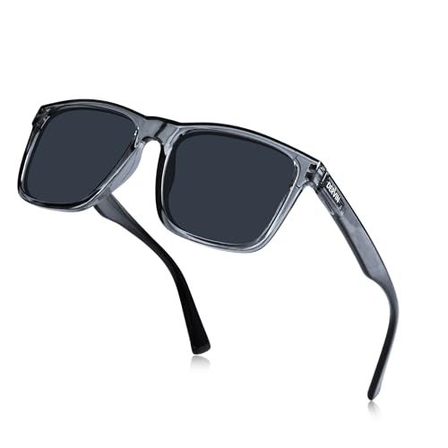 Dervin UV Protected Polarized Square Sunglasses for Men and Women (Grey) - Image 4