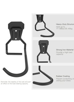 Excefore Bike Wall Mount, Bike Hanger Rack, Heavy Duty Bike Hooks Wall Mount Rack Holder, Heavy Duty Bicycle Storage Hanger Vertical Stand for Garage  - Image 4