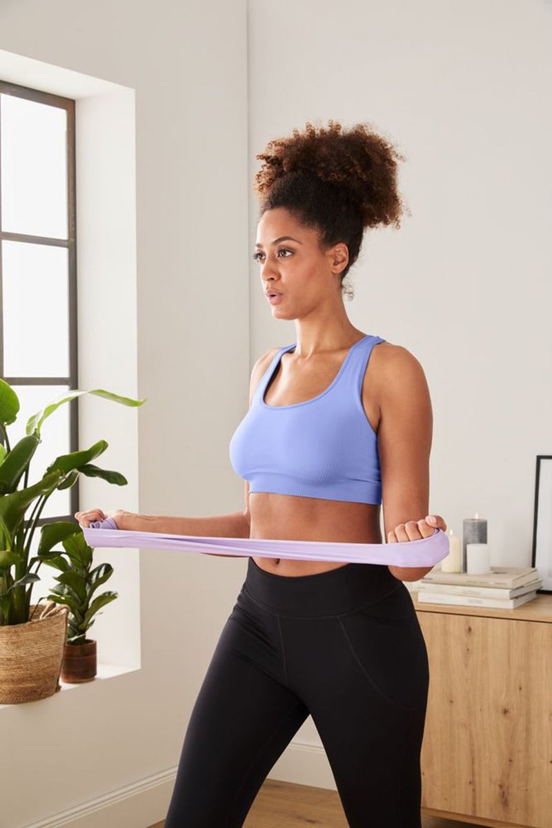 Tchibo Women Non Padded Non Wired Soft Sports Bra, Lilac - Image 1