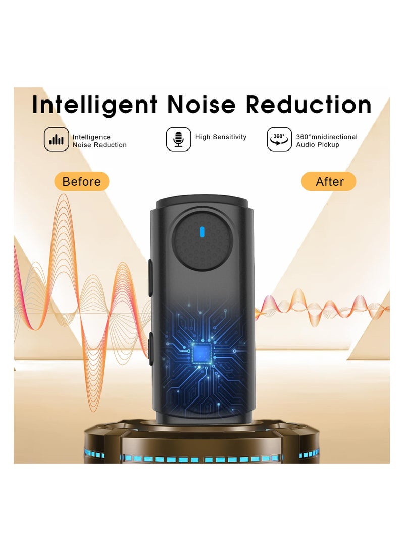 SYOSI Professional Wireless Lavalier Lapel Microphone, for iPhone - Bluetooth Mini Mic for Video Recording with Portable Charging Case - Small Clip on Phone Microphones for Podcast Vlogging tiktok  - Image 5