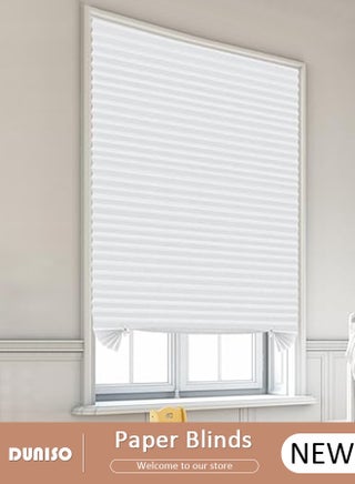 Temporary Paper Blinds for Windows, No Drilling Self Adhesive Blackout Curtains, Easy to Cut Pleated Window Blinds Cordless for Indoor Windows, Waterproof Window Shades for Bedroom, Kithen, Bathroom and Office - pzsku/ZE257388E9CF07C9FD1C1Z/45/1746232525/6d2516e6-75fa-4627-8d00-287dfc49890d