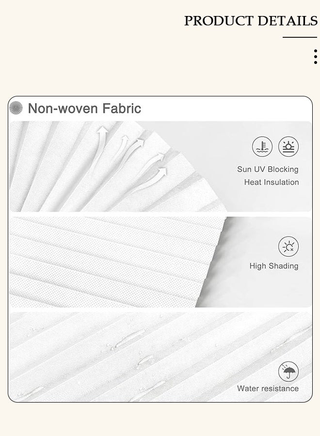 DUNISO Temporary Paper Blinds for Windows, No Drilling Self Adhesive Blackout Curtains, Easy to Cut Pleated Window Blinds Cordless for Indoor Windows, Waterproof Window Shades for Bedroom, Kithen, Bathroom and Office - Image 5