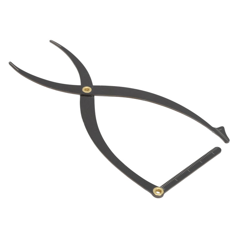 Eyebrow Stencil Microblading Ruler Stainless Steel 3 Point Positioning Golden Ratio Symmetrical Measuring Tool Eyebrow Ruler Black - Image 2