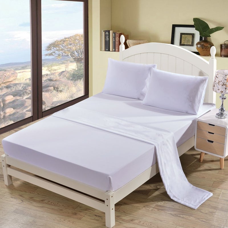 Meicotton Bedding Twin Size Flat Sheet Single - 300 Thread Count 100% Egyptian Cotton Quality - Hotel Collection Flat Sheet Sold Separately - White - Image 3