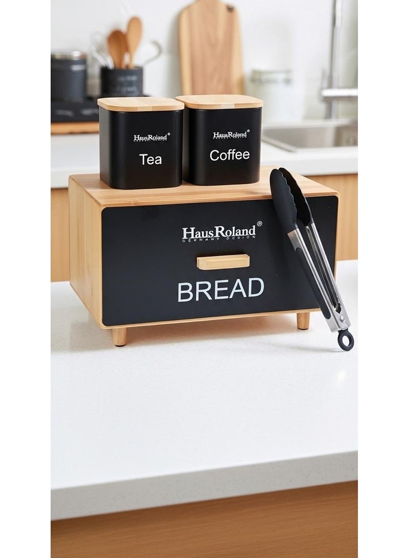 HausRoland Aisha bread box with storage jars - Image 1