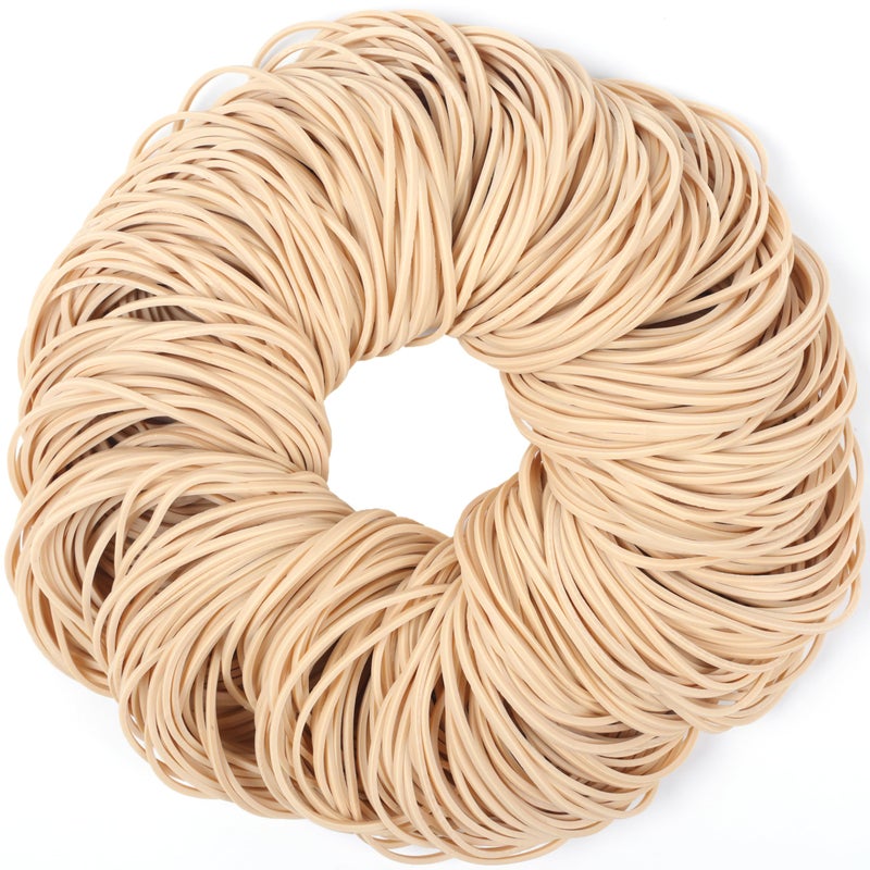 YOUOWO Rubber Bands Size #19 Beige 300pcs Elastic Rubber Bands for Office Supplies - Image 1