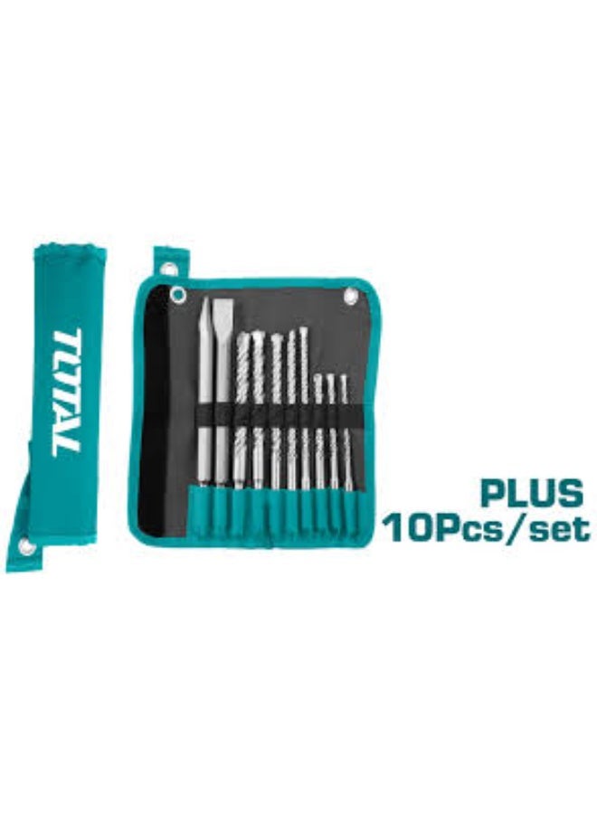 TOTAL 10-Piece SDS Plus Masonry Drill Bit Set - Image 3
