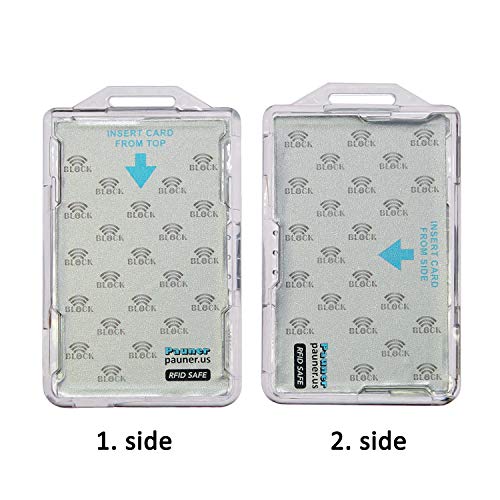 Pauner RFID Blocking ID Badge Holder - Safe CAC Card Protector for 2 Cards, TWIC, PIV Credentials, HSPD 12, FED ID, LincPass Smart Card (1) - Image 3