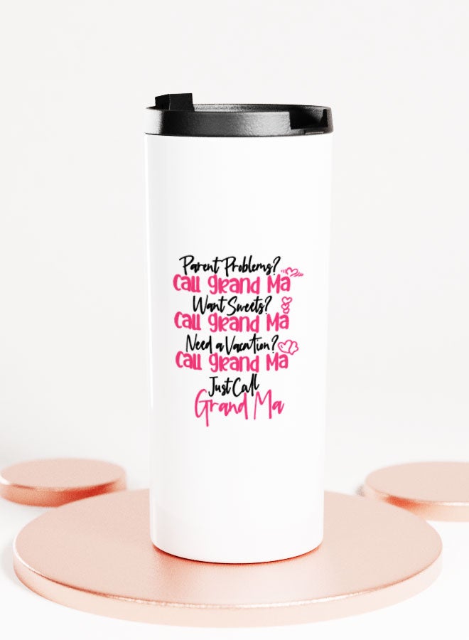 LIT كوب أبيض مع اقتباس "اتصل بجدتي" كوب مستقيم هزلي هدية للجدين اقتباس هزلي للجدة - Image 1