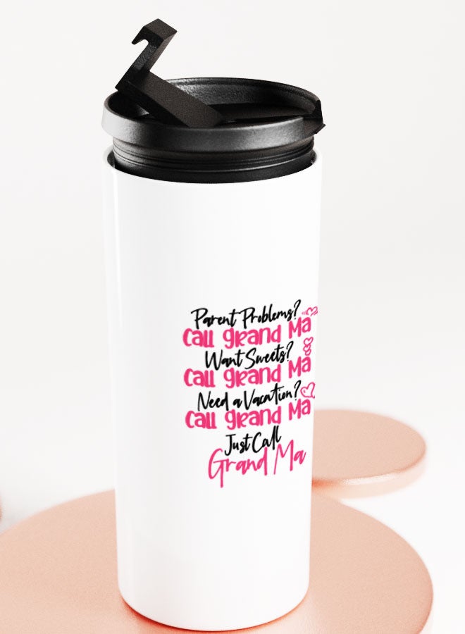 LIT كوب أبيض مع اقتباس "اتصل بجدتي" كوب مستقيم هزلي هدية للجدين اقتباس هزلي للجدة - Image 4