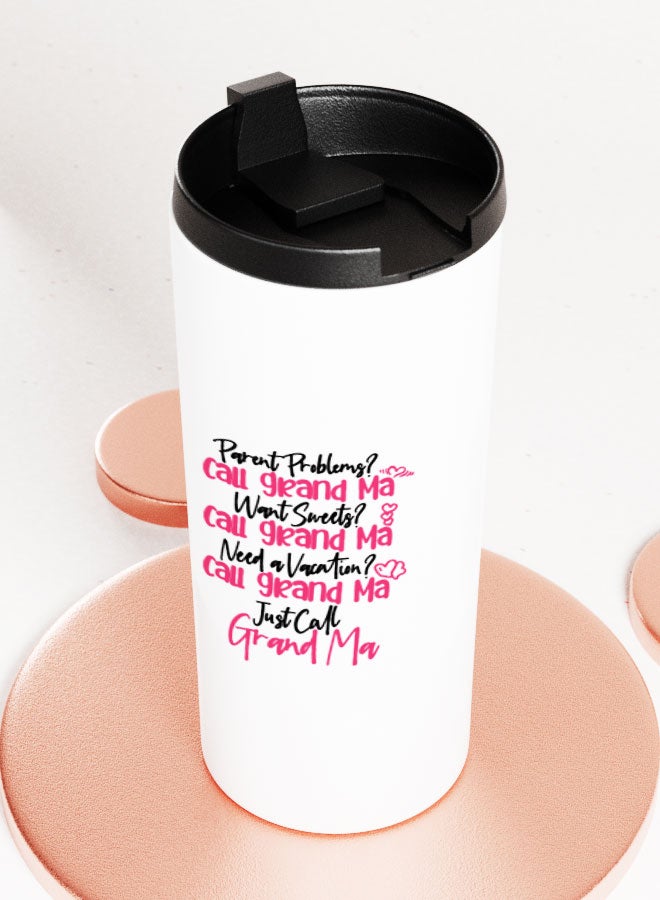 LIT كوب أبيض مع اقتباس "اتصل بجدتي" كوب مستقيم هزلي هدية للجدين اقتباس هزلي للجدة - Image 3