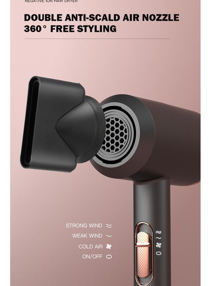 Professional Hair Dryer Negative Ion Hair Blower 2000W Powerful Hair Dryer Portable Blow Dryer for Women Man Hairstyles - Image 2