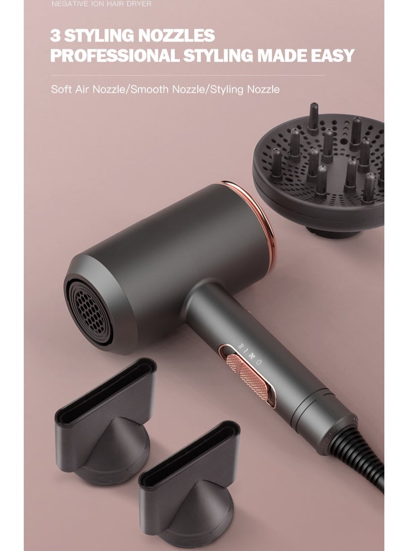 Professional Hair Dryer Negative Ion Hair Blower 2000W Powerful Hair Dryer Portable Blow Dryer for Women Man Hairstyles - Image 3