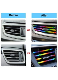 Y&D 60 pieces Car Auto Air Conditioner Vent Outlet Trim Strip, DIY Decoration Chrome PVC Interior Moulding Strip Line for All Straight Outlet, Accessories  - Image 4