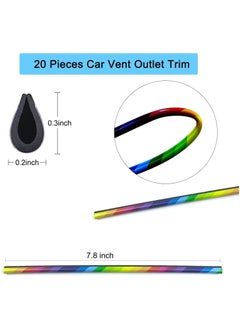 Y&D 60 pieces Car Auto Air Conditioner Vent Outlet Trim Strip, DIY Decoration Chrome PVC Interior Moulding Strip Line for All Straight Outlet, Accessories  - Image 2