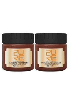 PURE 2 Pcs 120ml PURC Magical Hair Mask - 5 Seconds Repairs Damage, Advanced Molecular Repair for Roots, Keratin Treatment & Conditioner for Dry & Damaged Hair  - Image 1
